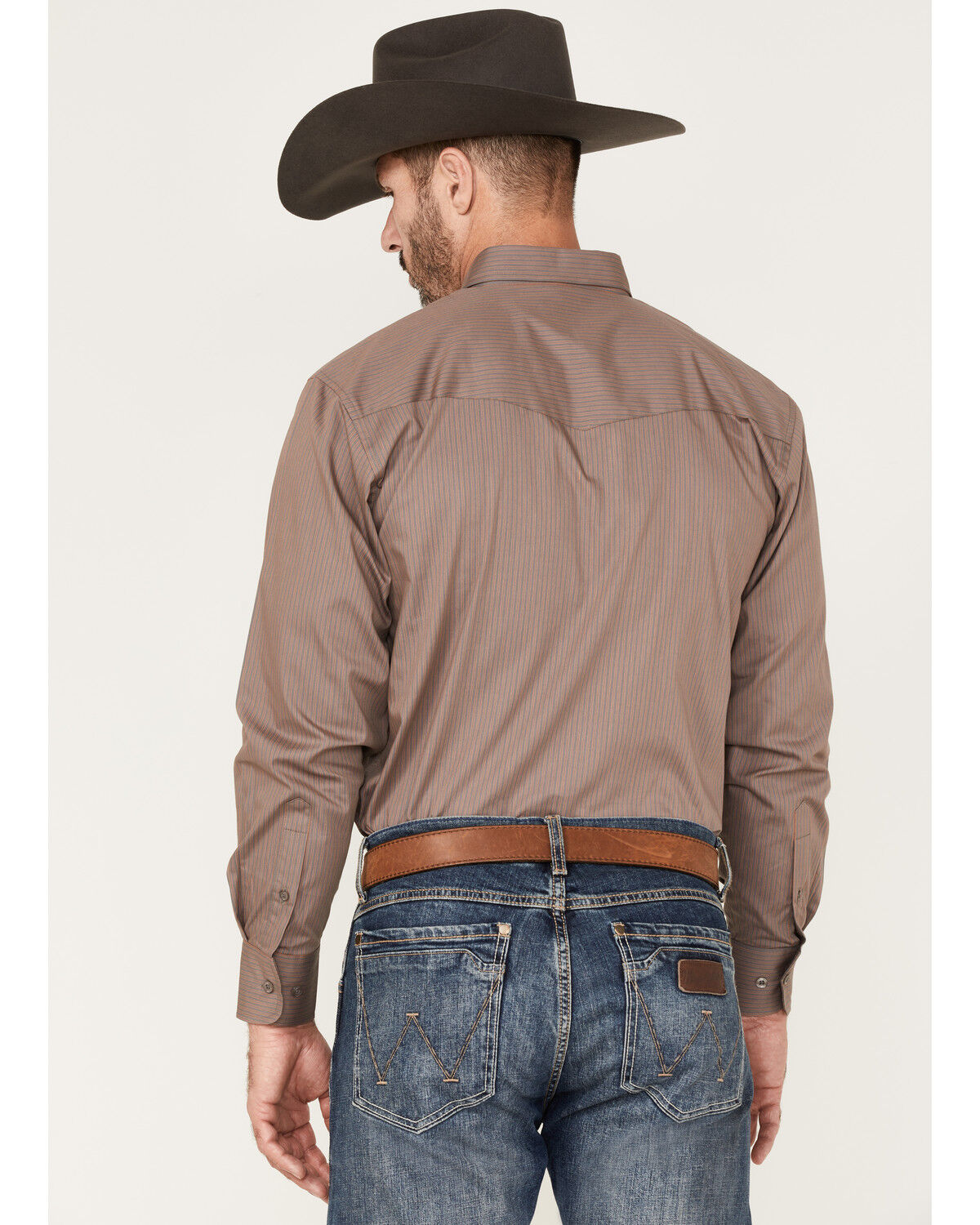 Image #4 - Resistol Men's Raddix Stripe Button Down Western Shirt, Grey, hi-res