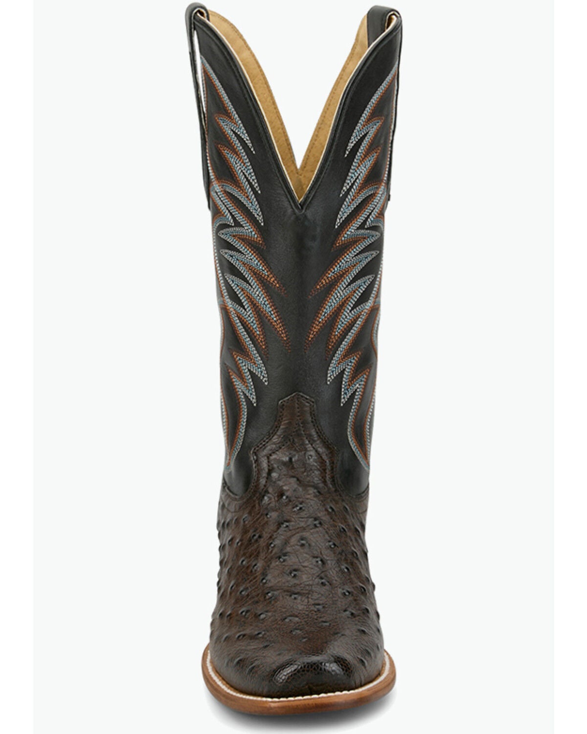 Image #4 - Tony Lama Men's Ranchero Tyler Exotic Ostrich Western Boots - Square Toe, Brown, hi-res
