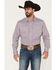 Image #1 - Wrangler 20x Men's Geo Medallion Print Long Sleeve Pearl Snap Western Shirt, Red, hi-res