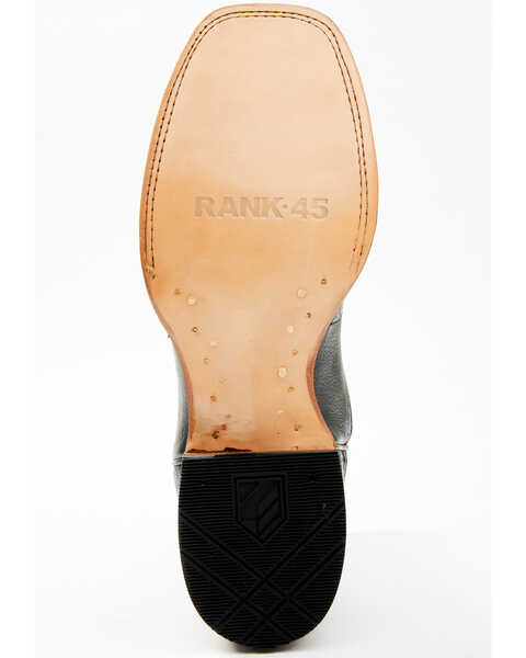 Image #7 - RANK 45® Men's Deuce Western Boots - Broad Square Toe, Black/white, hi-res