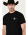 Image #3 - Cowboy Up Men's Step Aside Short Sleeve Graphic T-Shirt, Black, hi-res
