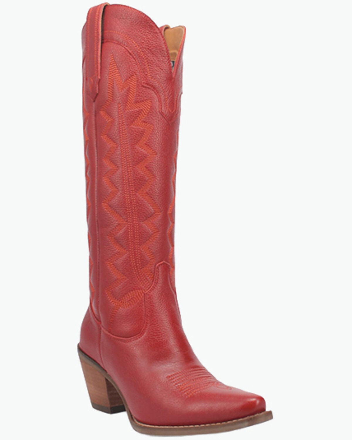 Image #1 - Dingo Women's High Cotton Tall Western Boots - Round Toe, Red, hi-res