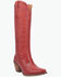 Image #1 - Dingo Women's High Cotton Tall Western Boots - Round Toe, Red, hi-res