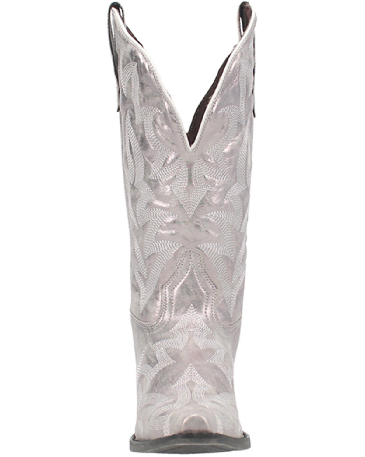 Image #4 - Laredo Women's Dream Girl Western Boots - Snip Toe, Silver, hi-res