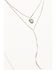 Image #1 - Cowgirl Confetti Women's Silver & Turquoise Love Story Necklace, Silver, hi-res