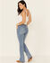 Image #3 - Rock & Roll Denim Women's Front Yoke Riding Jeans, Blue, hi-res