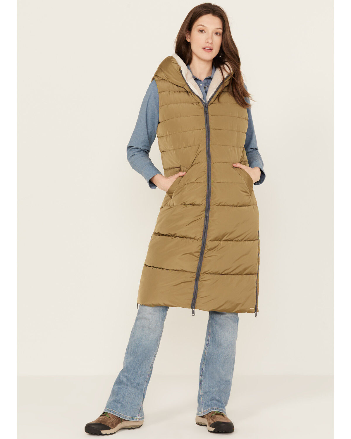 Image #1 - Rino & Pelle Women's Nicci Puff Vest, Olive, hi-res