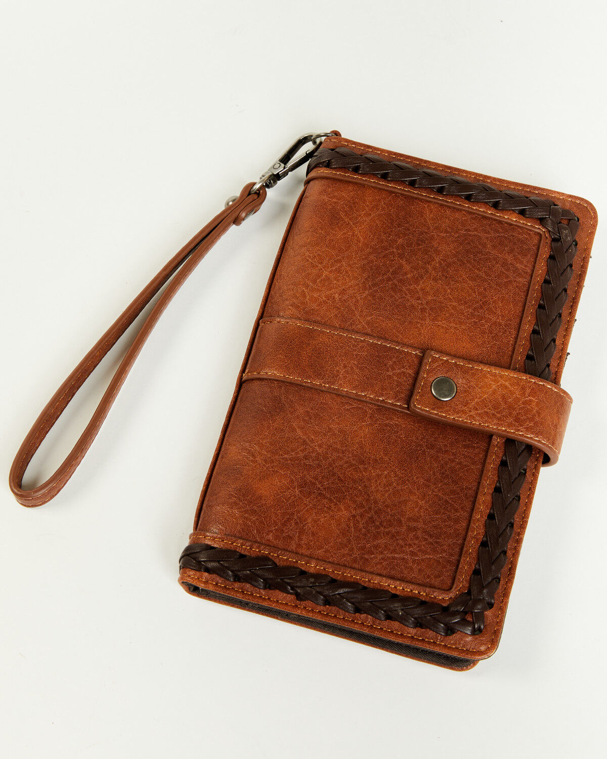Image #2 - Justin Women's Braided Wallet, Brown, hi-res