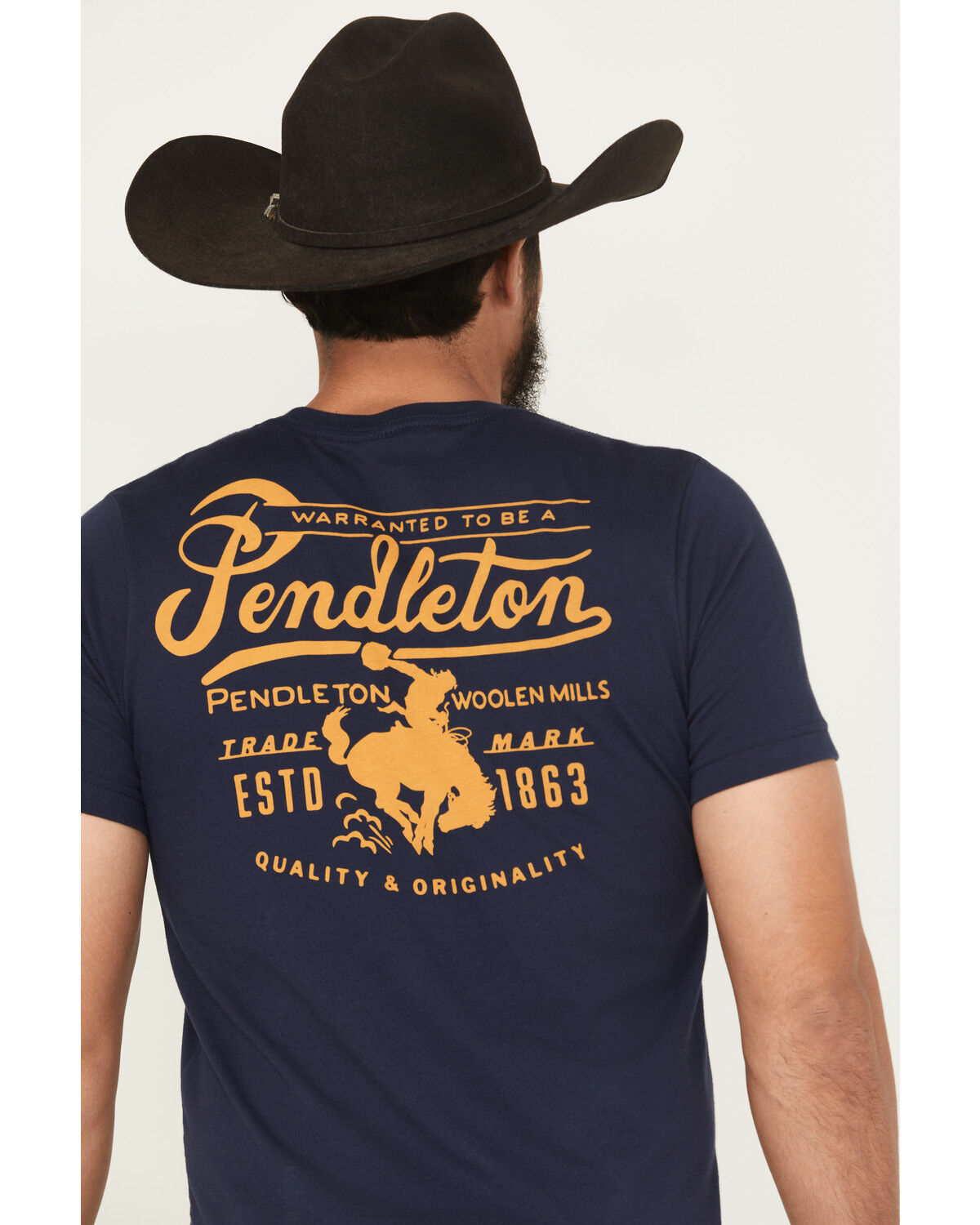 Image #4 - Pendleton Men's Ranch Logo Short Sleeve Graphic T-Shirt, Navy, hi-res