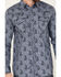 Image #3 - Moonshine Spirit Men's Satanta Paisley Print Long Sleeve Snap Western Shirt, Blue, hi-res