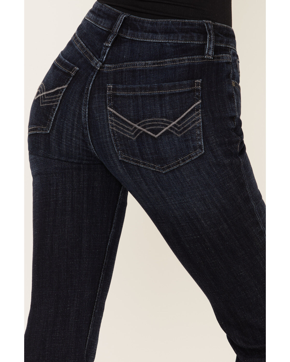 Image #4 - Idyllwind Women's Elliston Dark Wash Mid Rise Studded Slit Bootcut Jeans, Dark Wash, hi-res