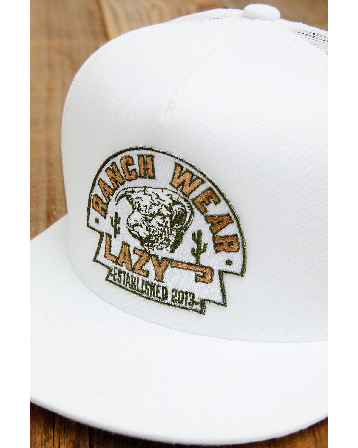 Image #2 - Lazy J Ranch Men's Arrowhead Ball Cap, White, hi-res