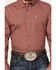 Image #3 - Cinch Men's Geo Print Long Sleeve Button-Down Western Shirt, Burgundy, hi-res