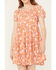 Image #2 - Sade & Sage Women's With Love Floral Mini Dress, Coral, hi-res