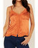 Image #3 - Shyanne Women's Lace Trim Satin Cami, Orange, hi-res