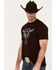 Image #2 - Cody James Men's Bullhead Guns Short Sleeve Graphic T-Shirt, Burgundy, hi-res