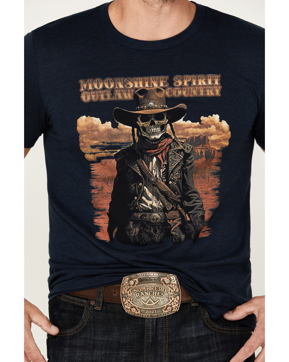 Image #3 - Moonshine Spirit Men's Mountain Short Sleeve Graphic T-Shirt, Dark Blue, hi-res