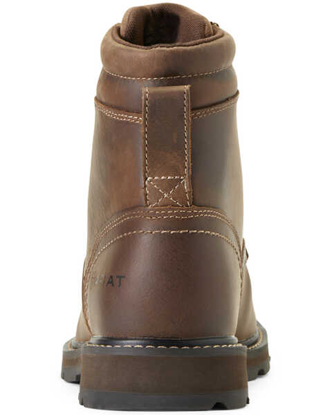 Image #3 - Ariat Men's Groundbreaker 6" Lace-Up Work Boots - Soft Toe, Brown, hi-res