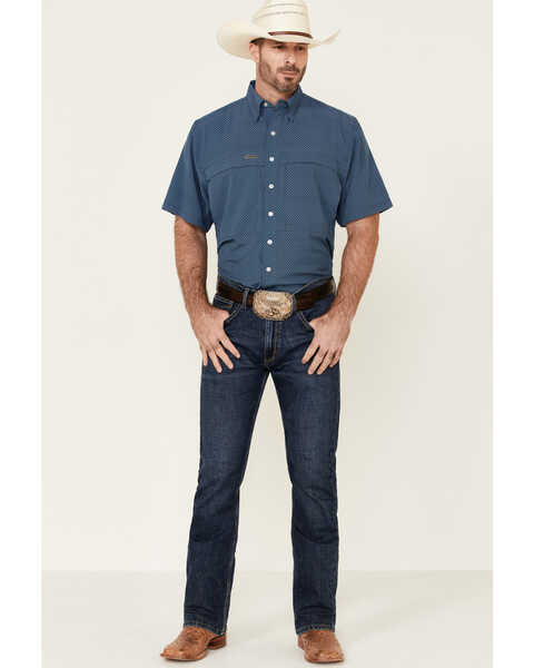 Image #2 - Panhandle Men's Geo Print Performance Short Sleeve Western Shirt , , hi-res