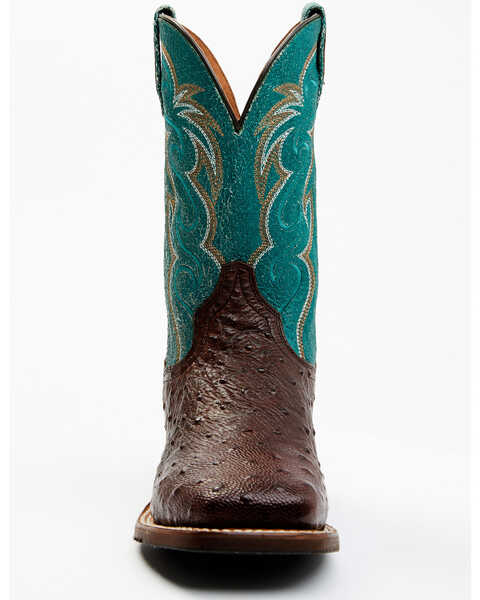 Image #4 - Dan Post Men's Exotic Full-Quill Ostrich Western Boots - Broad Square Toe, Rust Copper, hi-res