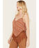 Image #3 - Rock & Roll Denim Women's Floral Fringe Tank Top, Brown, hi-res