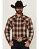 Image #1 - Moonshine Spirit Men's Vino Plaid Print Long Sleeve Snap Western Shirt, Cream, hi-res