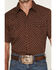 Image #3 - Gibson Trading Co Men's Gamer Geo Print Short Sleeve Snap Western Shirt, Brown, hi-res