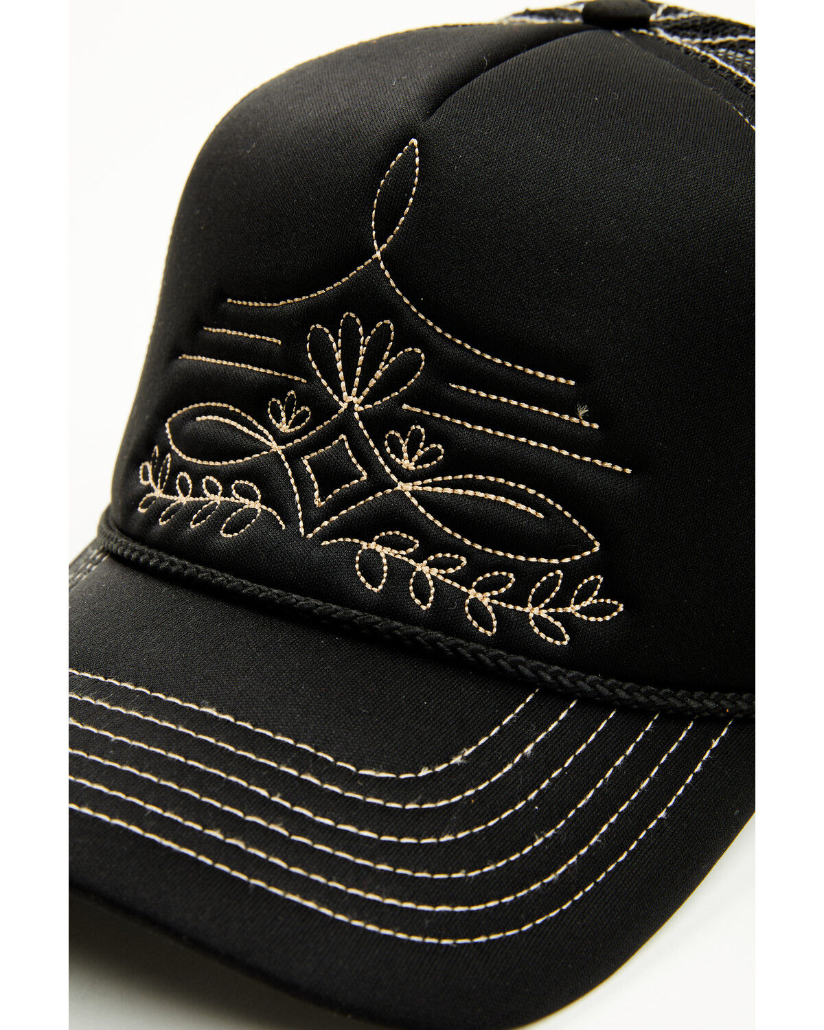 Image #2 - Shyanne Women's Boot Stitch Ball Cap, Black, hi-res