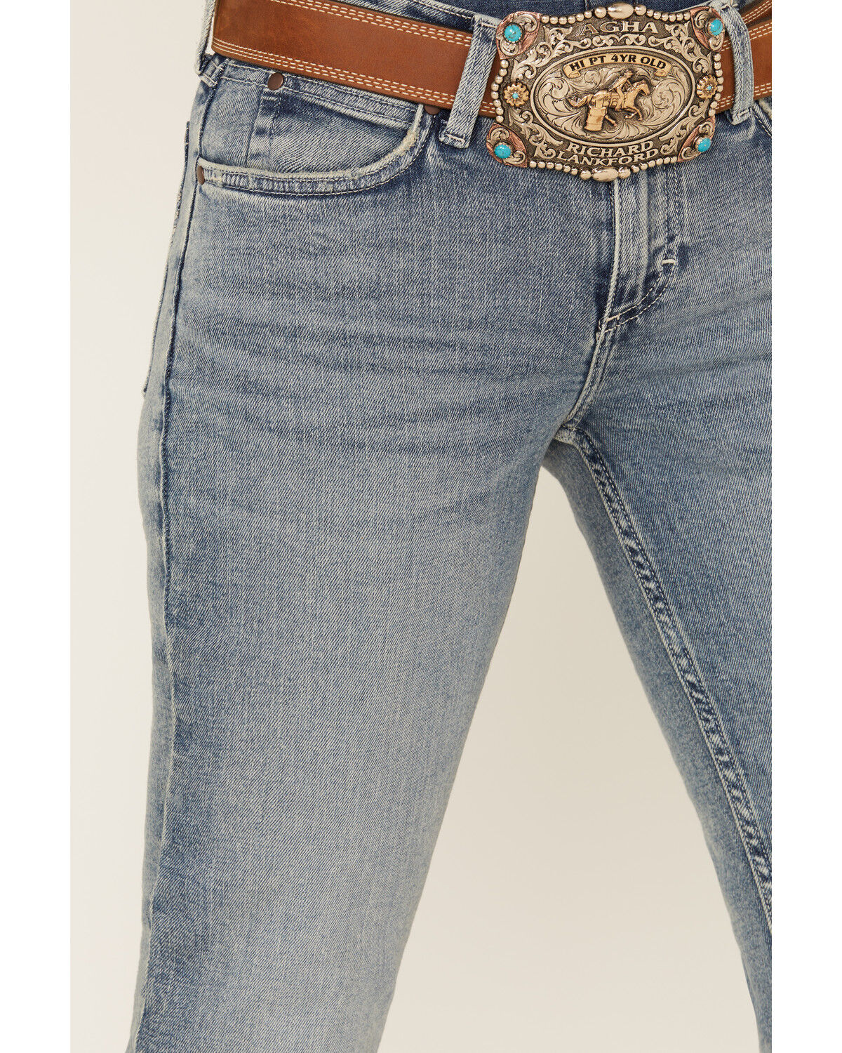 Image #2 - Wrangler Retro Women's Alaina Light Wash Mid Rise Bootcut Stretch Denim Jeans, Light Wash, hi-res