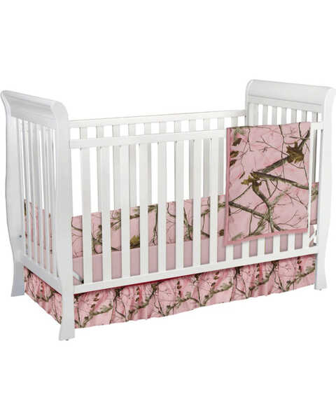 Image #1 - Carstens Pink Realtree AP Camo Crib Set - 3 Piece , Pink, hi-res