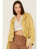 Image #1 - Mauritius Leather Women's Wild Moto Leather Jacket, Yellow, hi-res
