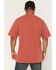 Image #4 - Hawx Men's Forge Solid Short Sleeve Pocket Work Shirt, Red, hi-res