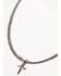 Image #3 - Paige Wallace Women's Tiny Cross Navajo Pearl Necklace, Silver, hi-res