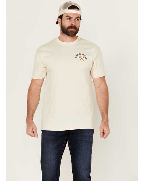 Dark Seas Men's Boot Barn Exclusive Round Up Short Sleeve Graphic T-Shirt , Cream, hi-res