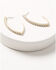 Image #1 - Lainey Wilson Women's Glitz Pav&eacute; C Hoop Earrings, Gold, hi-res