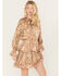 Image #1 - Miss Me Women's Print Ruffle Dress, Gold, hi-res