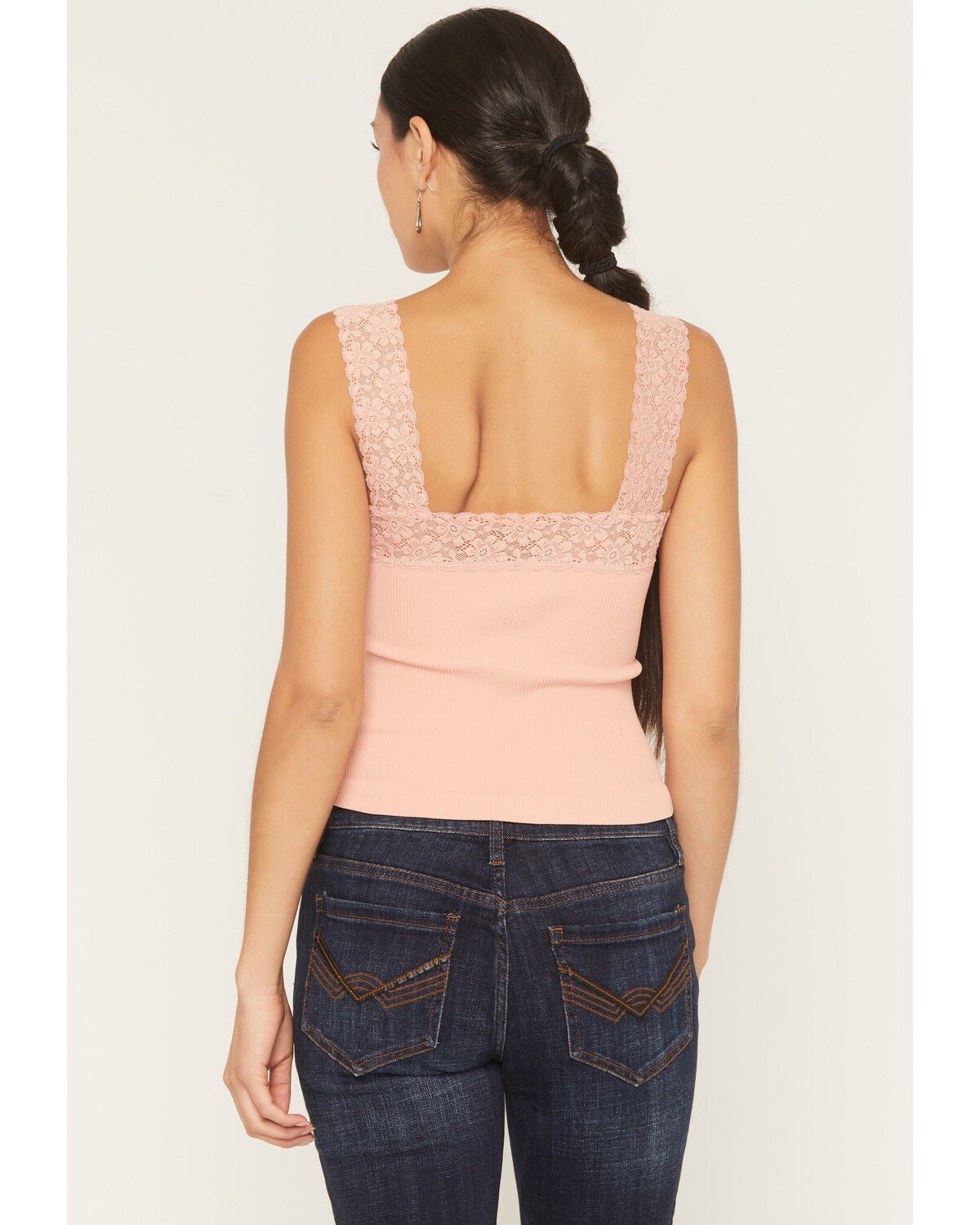By Together Women's Seamless Lace Ribbed Tank - Country Outfitter