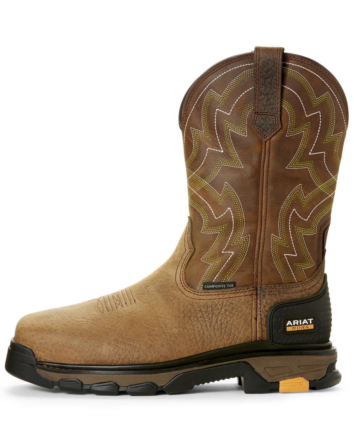 Image #2 - Ariat Men's Intrepid Force Western Work Boots - Composite Toe, Brown, hi-res