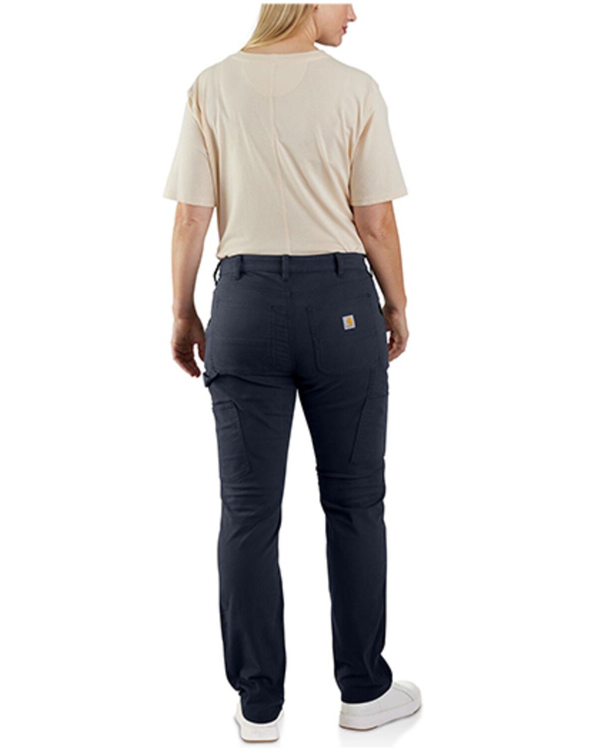 Image #2 - Carhartt Women's Rugged Flex&reg; Relaxed Fit Canvas Work Pants, Navy, hi-res