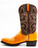 Image #3 - Dan Post Men's Eel Exotic Western Boots - Square Toe , Brown, hi-res