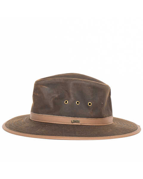 Image #3 - Outback Trading Co. Men's Deer Hunter Oilskin Hat, Bronze, hi-res