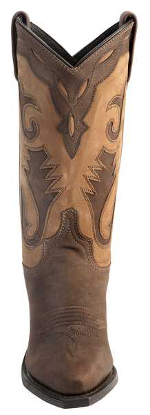 Image #4 - Abilene Women's Sage Inlay Western Boots - Pointed Toe, Distressed, hi-res