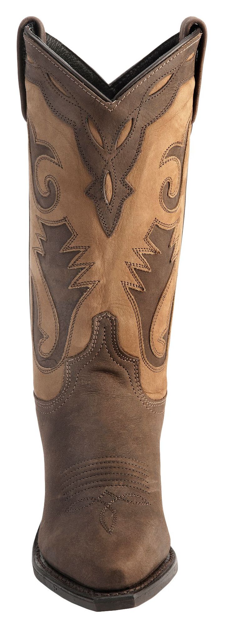 Image #4 - Abilene Women's Sage Inlay Western Boots - Round Toe, Distressed, hi-res