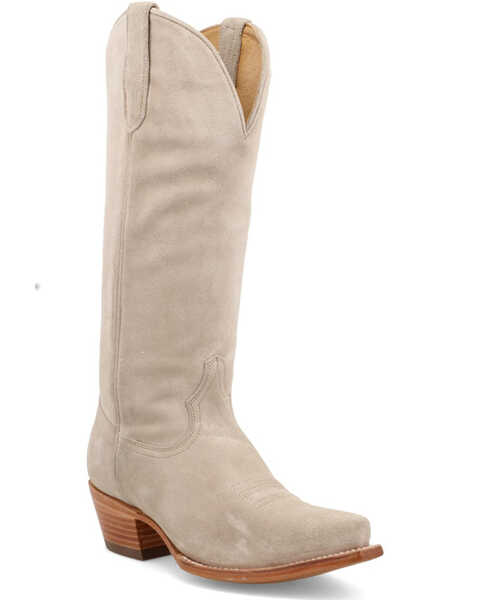 Image #1 - Back Star Women's Addison Suede Tall Western Boots - Snip Toe, Taupe, hi-res