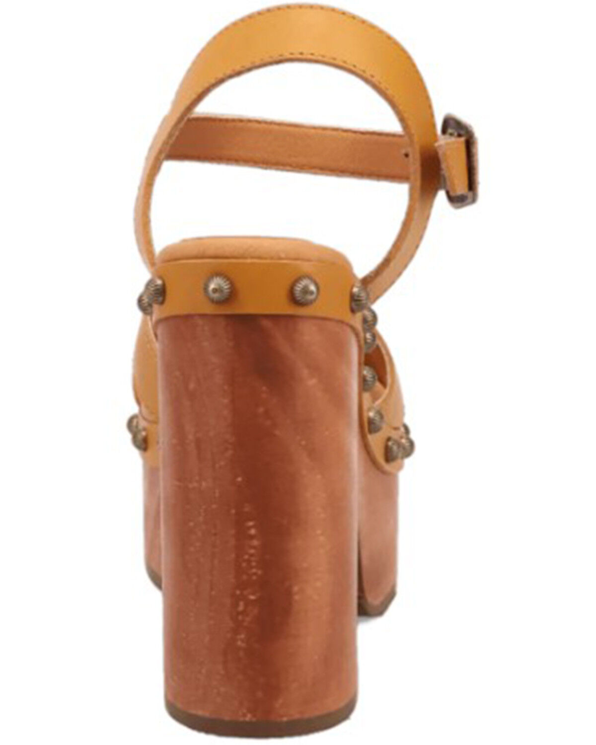 Image #5 - DIngo Women's Lotus Wooden Sandals, Mustard, hi-res