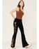 Image #1 - Driftwood Women's Farrah Feathery Corduroy Flare Pant, Navy, hi-res