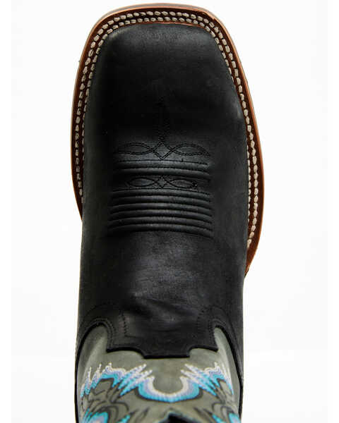 Image #6 - Dan Post Men's Leon Crazy Horse Performance Leather Western Boot - Broad Square Toe , Black/blue, hi-res