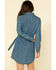 Wrangler Women's Medium Wash Denim Western Shirt Dress, Blue, hi-res