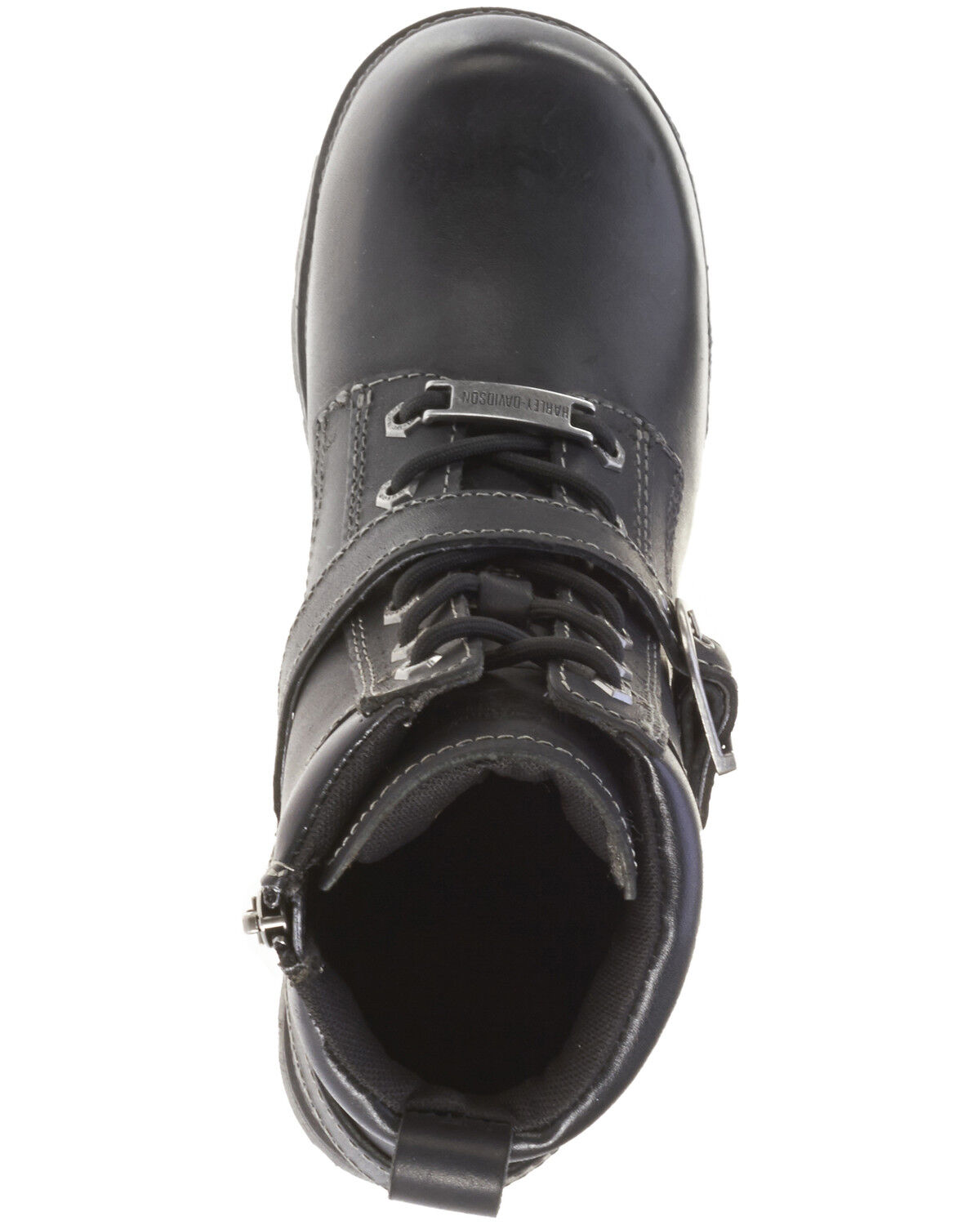 Image #6 - Harley Davidson Women's Tegan Lace Moto Boots - Round Toe, Black, hi-res