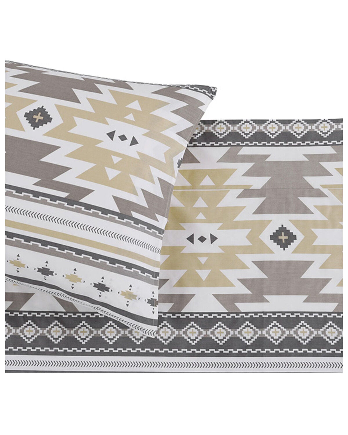HiEnd Accents 200TC Cotton Desert Sage 4 Piece Sheet Set - King Size, Multi, hi-res